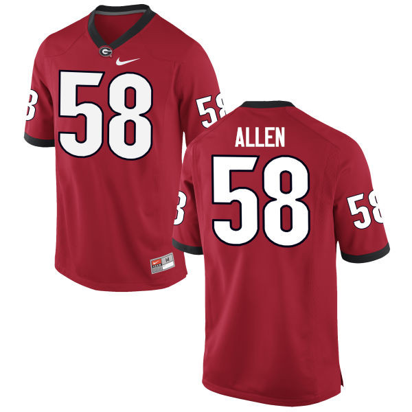Men Georgia Bulldogs #58 Pat Allen College Football Jerseys-Red